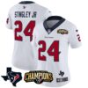 Women’s Houston Texans 2023 AFC South Champions Patch Vapor Jersey – All Stitched – White – Derek Stingley Jr.
