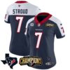 Women’s Houston Texans 2023 AFC South Champions Patch Vapor Jersey – All Stitched – Alternate – C.J. Stroud