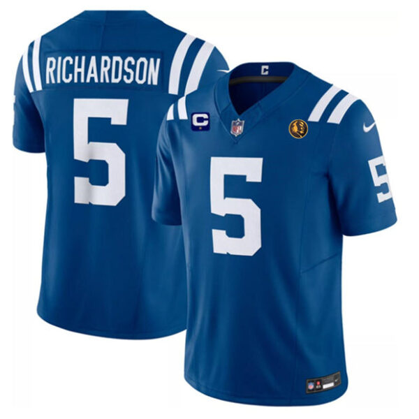 Indianapolis Colts #5 Anthony Richardson Blue 2023 FUSE 1-Star C Patch And With Jersey
