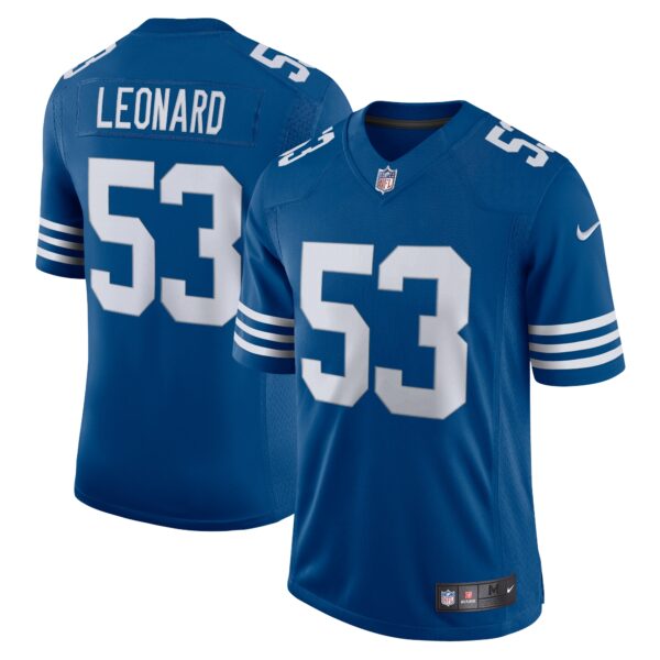 Mens Nike Darius Leonard Royal Indianapolis Colts Alternate Vapor Limited Jersey
