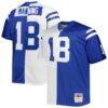 Peyton Manning Indianapolis Colts Mitchell Ness Big Tall Split Legacy Retired Player Replica Jersey White Royal