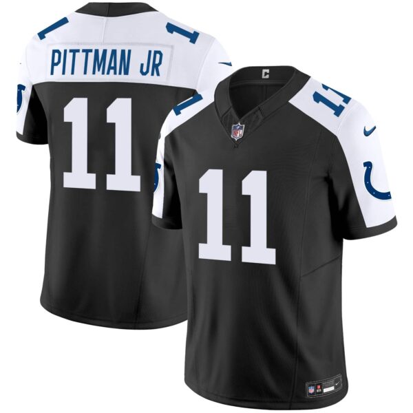 Men’s Colts Vapor Limited Jersey – All Stitched – Black Alternate – Pittman Jr.