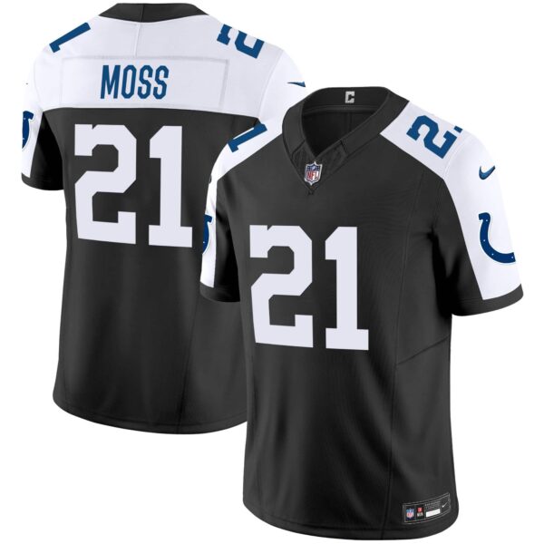 Men’s Colts Vapor Limited Jersey – All Stitched – Black Alternate – Zack Moss