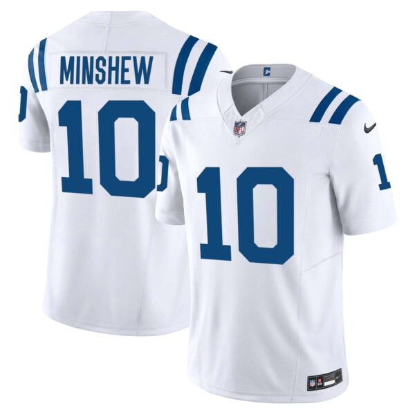 Men’s Colts Vapor Limited Jersey – All Stitched – White – Gardner Minshew