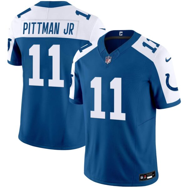 Men’s Colts Vapor Limited Jersey – All Stitched – Royal Alternate – Pittman Jr.