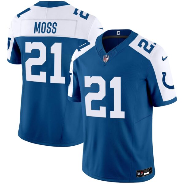 Men’s Colts Vapor Limited Jersey – All Stitched – Royal Alternate – Zack Moss