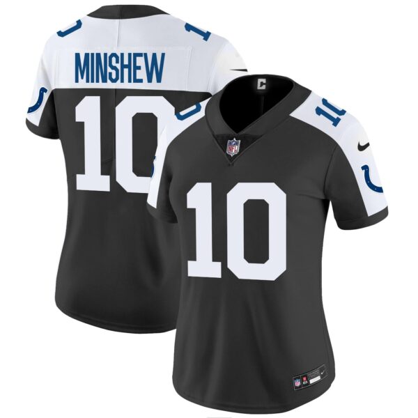 Women’s Colts Vapor Limited Jersey – All Stitched – Black Alternate – Gardner Minshew
