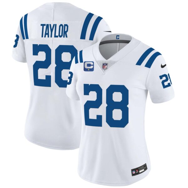 Women’s Colts Vapor Limited Jersey – All Stitched – White – Jonathan Taylor