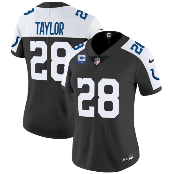 Women’s Colts Vapor Limited Jersey – All Stitched – Black Alternate – Jonathan Taylor