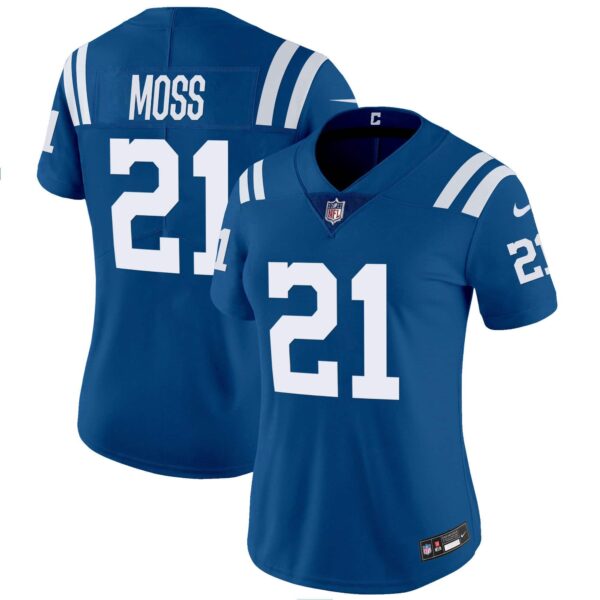 Women’s Colts Vapor Limited Jersey – All Stitched – Royal – Zack Moss