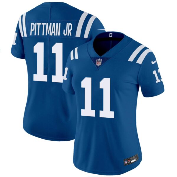 Women’s Colts Vapor Limited Jersey – All Stitched – Royal – Pittman Jr.