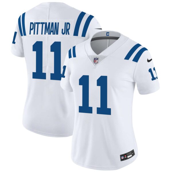 Women’s Colts Vapor Limited Jersey – All Stitched – White – Pittman Jr.