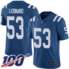 Nike Colts #53 Darius Leonard Royal Blue Team Color Men’s Stitched NFL 100th Season Vapor Limited Jersey