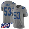Nike Colts #53 Darius Leonard Gray Men’s Stitched NFL Limited Inverted Legend 100th Season Jersey