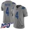 Nike Colts #4 Adam Vinatieri Gray Men’s Stitched NFL Limited Inverted Legend 100th Season Jersey