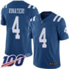 Nike Colts #4 Adam Vinatieri Royal Blue Men’s Stitched NFL Limited Rush 100th Season Jersey