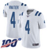 Nike Colts #4 Adam Vinatieri White Men’s Stitched NFL 100th Season Vapor Limited Jersey