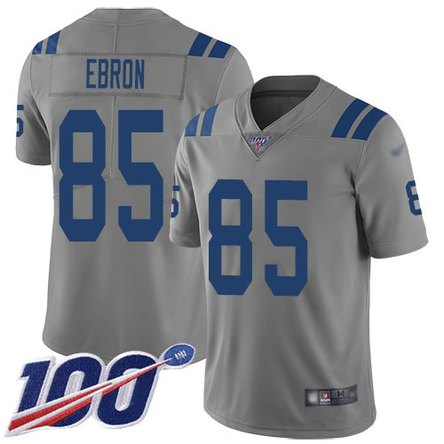 Nike Colts #85 Eric Ebron Gray Men’s Stitched NFL Limited Inverted Legend 100th Season Jersey