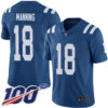 Nike Colts #18 Peyton Manning Royal Blue Team Color Men’s Stitched NFL 100th Season Vapor Limited Jersey