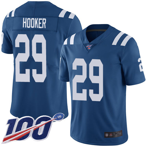 Nike Colts #29 Malik Hooker Royal Blue Team Color Men’s Stitched NFL 100th Season Vapor Limited Jersey