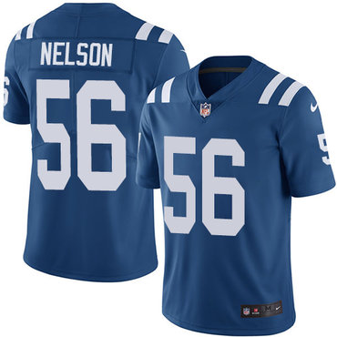 Nike Indianapolis Colts #56 Quenton Nelson Royal Blue Team Color Men’s Stitched NFL Vapor Untouchable Limited Jersey