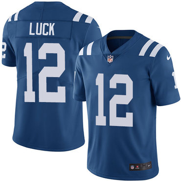 Nike Colts #12 Andrew Luck Royal Blue Team Color Men’s Stitched NFL Vapor Untouchable Limited Jersey
