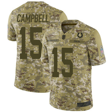 Colts #15 Parris Campbell Camo Men’s Stitched Football Limited 2018 Salute To Service Jersey