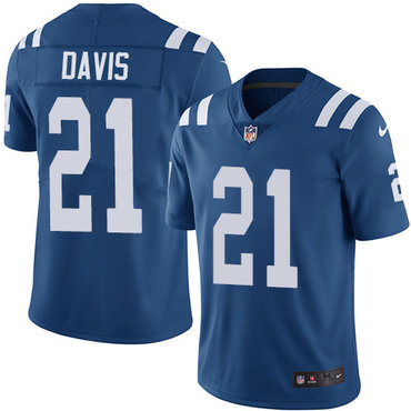 Nike Indianapolis Colts #21 Vontae Davis Royal Blue Team Color Men’s Stitched NFL Vapor Untouchable Limited Jersey