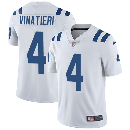Nike Indianapolis Colts #4 Adam Vinatieri White Men’s Stitched NFL Vapor Untouchable Limited Jersey