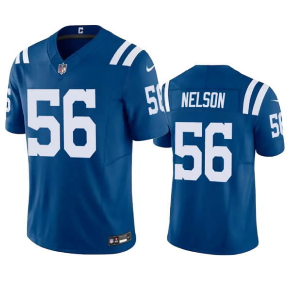 Men’s Indianapolis Colts #56 Quenton Nelson Blue 2023 F.U.S.E Vapor Untouchable Stitched Football Jersey