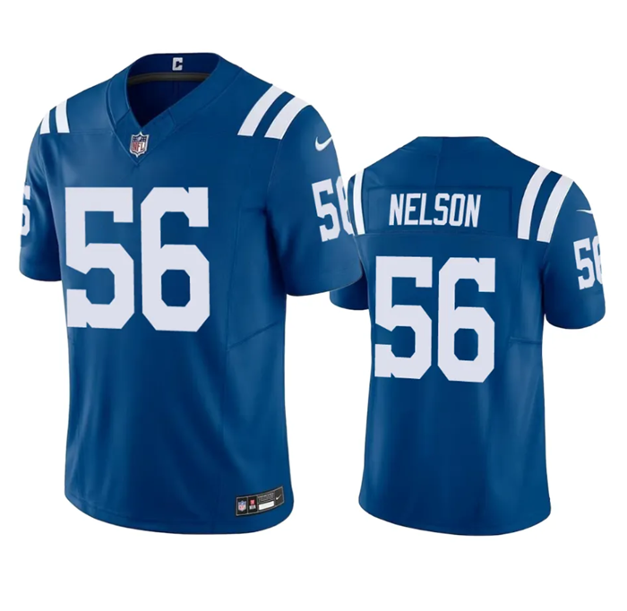 Men’s Indianapolis Colts #56 Quenton Nelson Blue 2023 F.U.S.E Vapor Untouchable Stitched Football Jersey