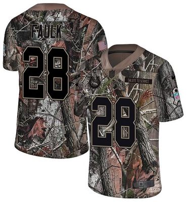 Nike Colts #28 Marshall Faulk Camo Men’s Stitched NFL Limited Rush Realtree Jersey
