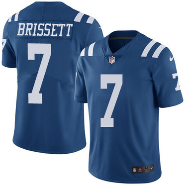Nike Indianapolis Colts #7 Jacoby Brissett Royal Blue Men’s Stitched NFL Limited Rush Jersey