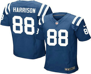 Men’s Indianapolis Colts #88 Marvin Harrison Royal Blue Team Color NFL Nike Elite Jersey