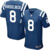 Men’s Indianapolis Colts #8 Matt Hasselbeck Royal Blue Team Color NFL Nike Elite Jersey
