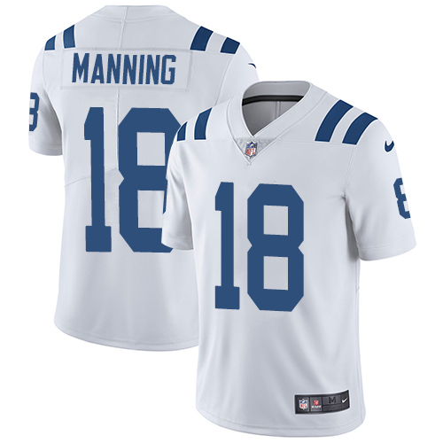 Nike Colts #18 Peyton Manning White Men’s Stitched NFL Vapor Untouchable Limited Jersey