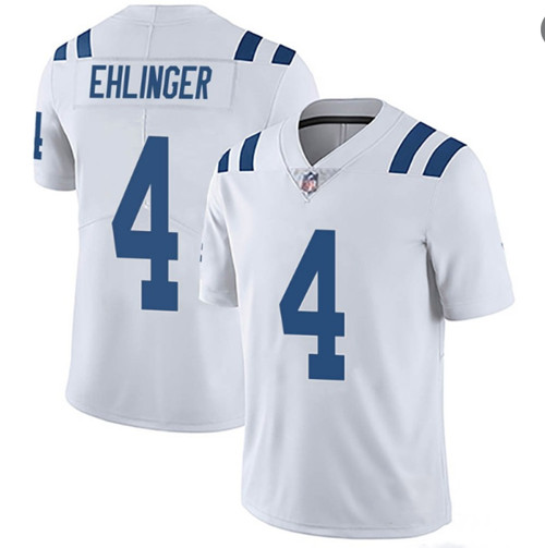 Men’s Indianapolis Colts #4 Sam Ehlinger White Vapor Untouchable Stitched Jersey