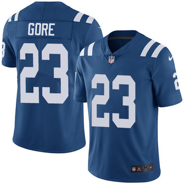 Nike Colts #23 Frank Gore Royal Blue Team Color Men’s Stitched NFL Vapor Untouchable Limited Jersey