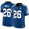 Men’s Indianapolis Colts #26 Evan Hull Blue 2024 F.U.S.E. Throwback Vapor Limited Football Stitched Jersey
