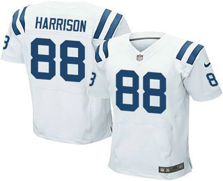 Men’s Indianapolis Colts #88 Marvin Harrison White Road NFL Nike Elite Jersey