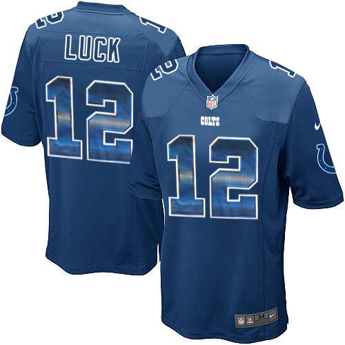 Nike Colts #12 Andrew Luck Royal Blue Team Color Men’s Stitched NFL Limited Strobe Jersey