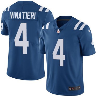 Nike Indianapolis Colts #4 Adam Vinatieri Royal Blue Team Color Men’s Stitched NFL Vapor Untouchable Limited Jersey