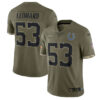 Men’s Indianapolis Colts #53 Shaquille Leonard 2022 Olive Salute To Service Limited Stitched Jersey