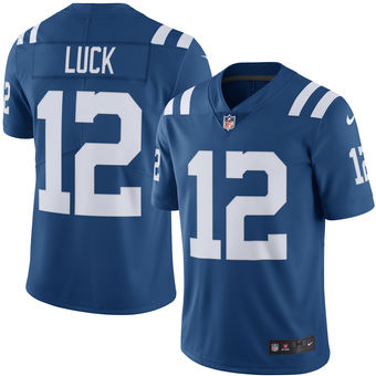 Men’s Indianapolis Colts #12 Andrew Luck Nike Royal Color Rush Limited Jersey