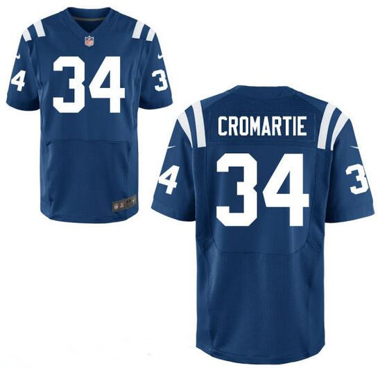 Men’s Indianapolis Colts #34 Antonio Cromartie Royal Blue Team Color Stitched NFL Nike Elite Jersey