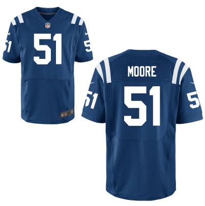 Men’s Indianapolis Colts #51 Sio Moore Royal Blue Team Color NFL Nike Elite Jersey