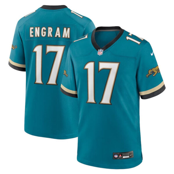 Jacksonville Jaguars #17 Evan Engram Prowler Throwback Player Game Jersey – Teal