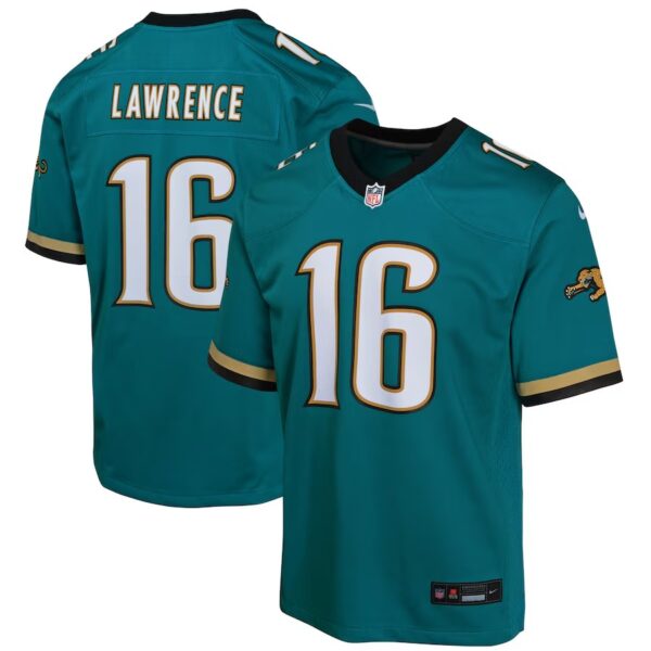 Jacksonville Jaguars #16 Trevor Lawrence Prowler Throwback Player Game Jersey – Teal