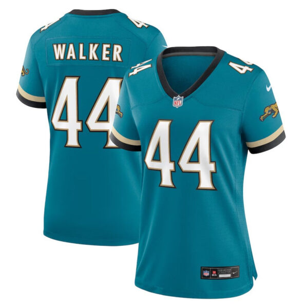 Jacksonville Jaguars #44 Travon Walker Prowler Throwback Game Jersey – Teal