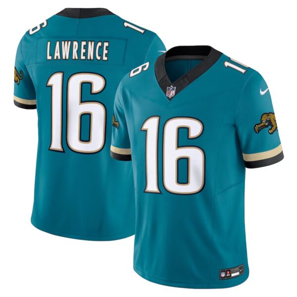 Jacksonville Jaguars #16 Trevor Lawrence Prowler Throwback Vapor FUSE Limited Jersey – Teal